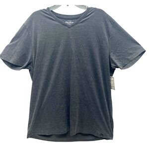 Flag & Anthem Men's Large Soft Washed Gray V-Neck Short Sleeve‎ T Shirt